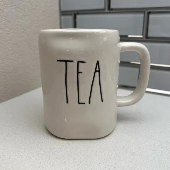 Rae Dunn Tea Mug Glazed Ceramic Farmhouse - Picture 2 of 10